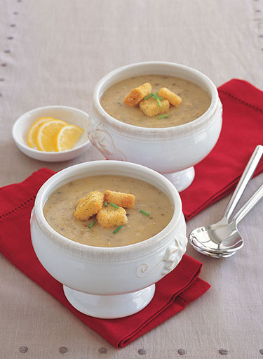 Mushroom Chicken Oat Cream Soup