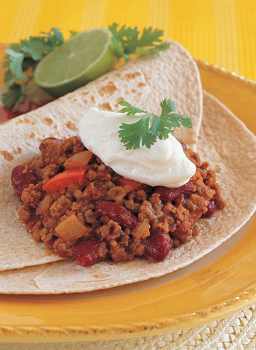 Ground Beef Burritos with Whole Wheat Tortillas