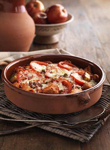 Chicken Rigatoni Bake with Garden Vegetables