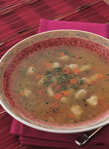 شوربة الدجاج والخضار