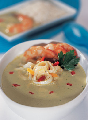 Seafood in Thai Green Curry Sauce