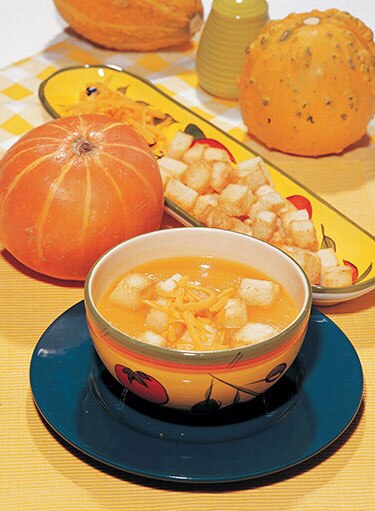 شوربة اليقطين والجبنة