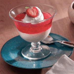 Oat Cream Pudding with Jelly
