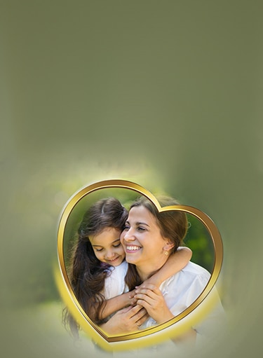 girl hugging her mother