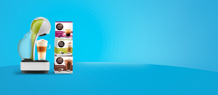 dolce gusto coffee machine and capsule boxes 