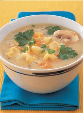 Mushroom Cheese Tortellini Soup