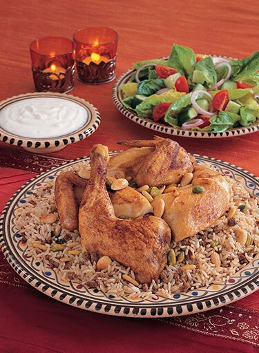 دجاج محمّر مع الأرز الشرقي