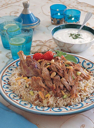 Roasted Lamb Leg with Oriental Rice