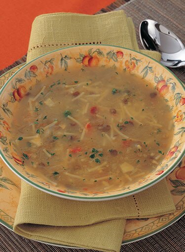 شوربة العدس الأخضر