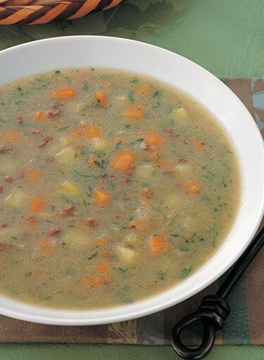 شوربة العدس والسبانخ