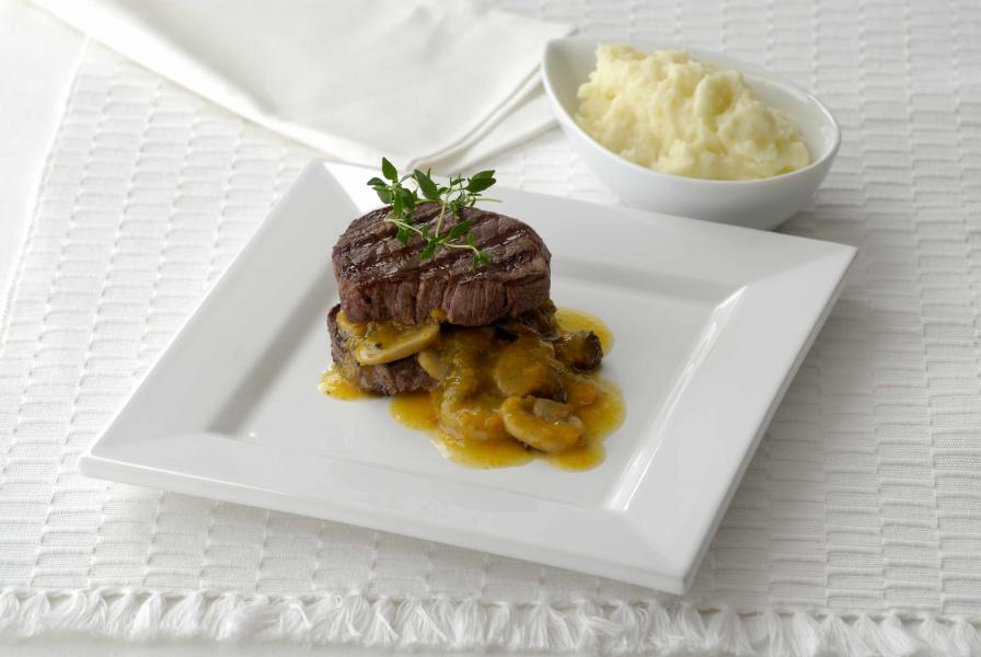 Beef Tenderloin with Mushroom Sauce