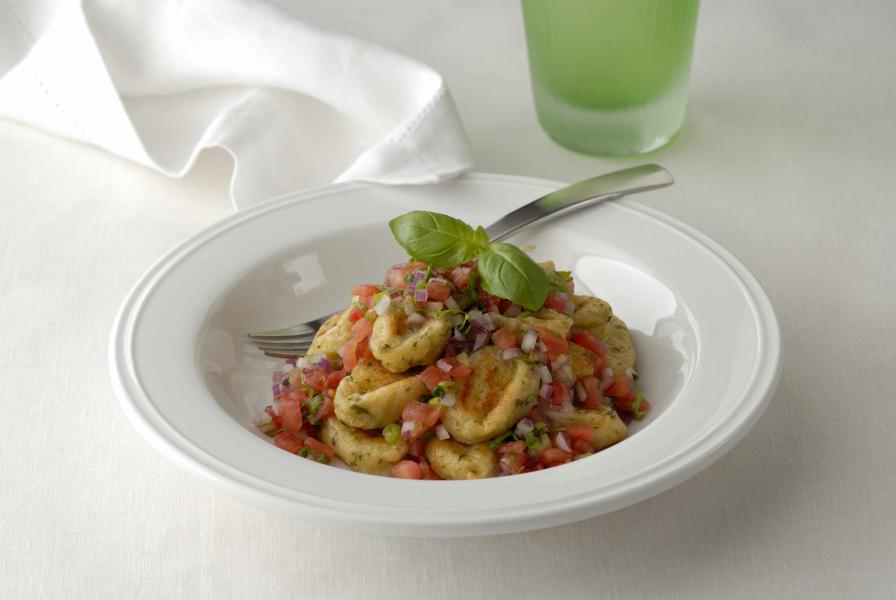 Herb Gnocchi with Tomato Salsa