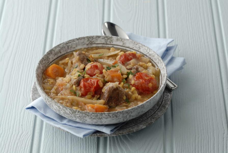 Chili Beef Stew with Red Lentils