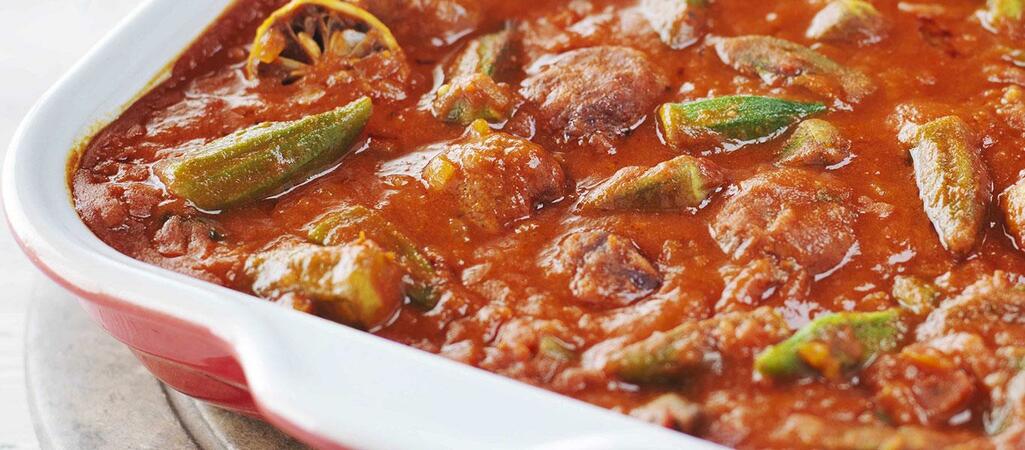 Okra Stew with Spicy Sausage