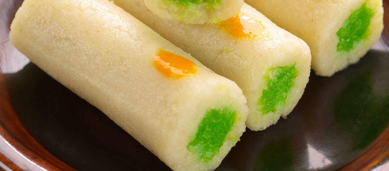 Kaju Pista Rolls (Cashew and Pistachio Rolls)