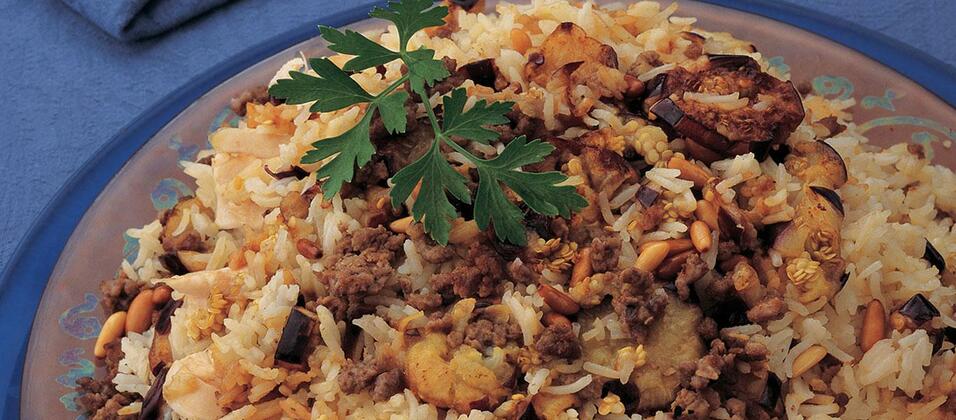 Chicken Maklouba with Eggplant