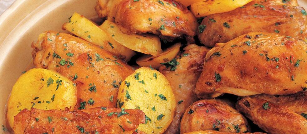 Yemeni Chicken with Potato in Oven