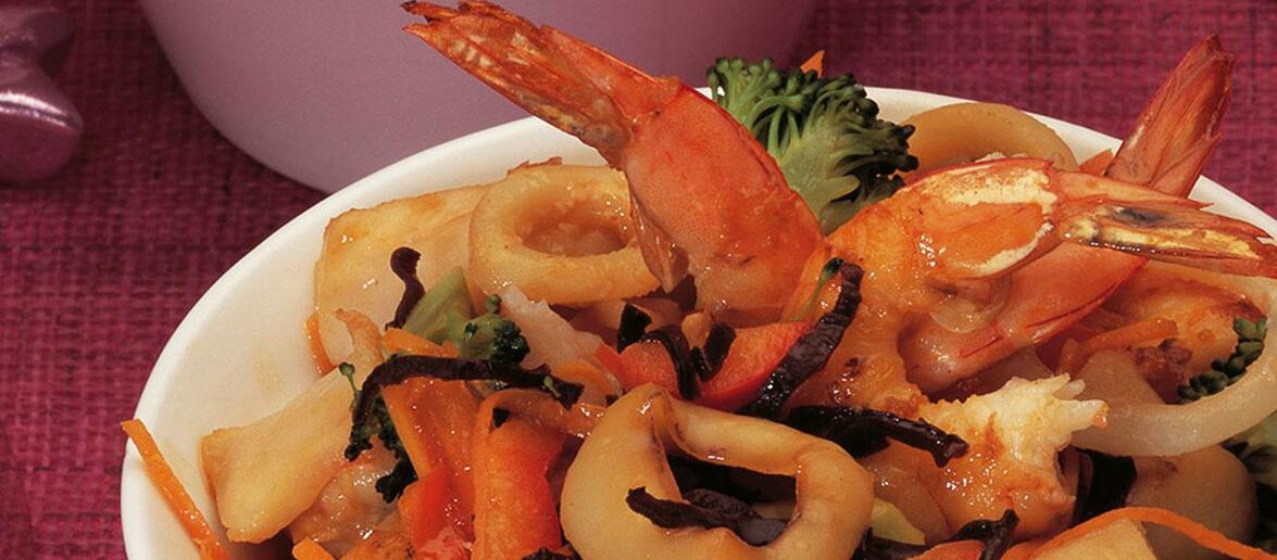 Thai Style Stir Fried Seafood