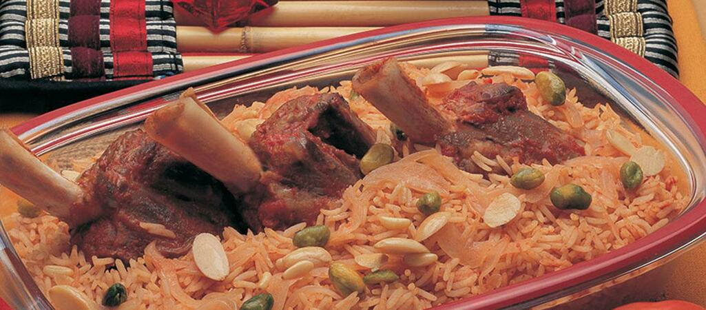 Saudi Rice with Meat - Meat Zurbian