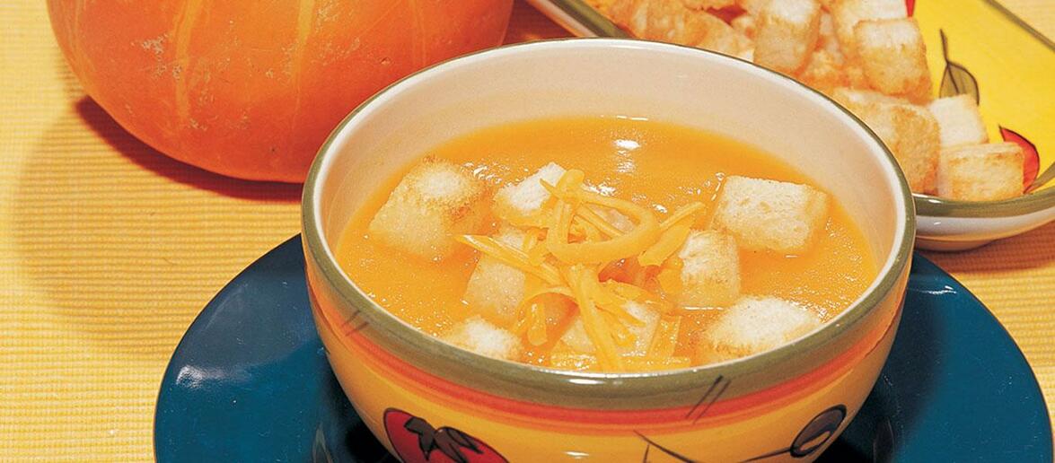 شوربة اليقطين والجبنة