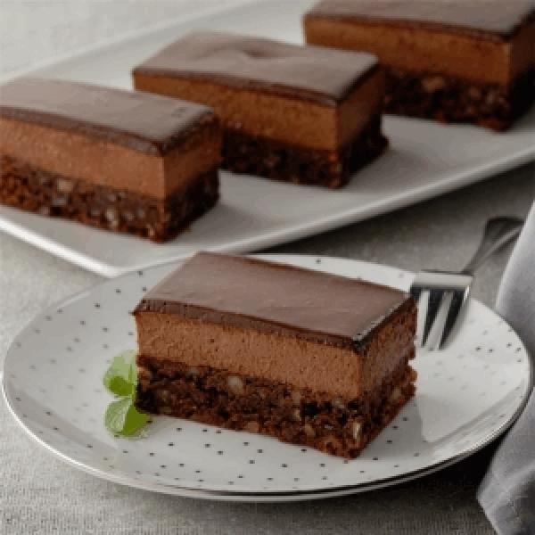 Brownies with Chocolate Mousse