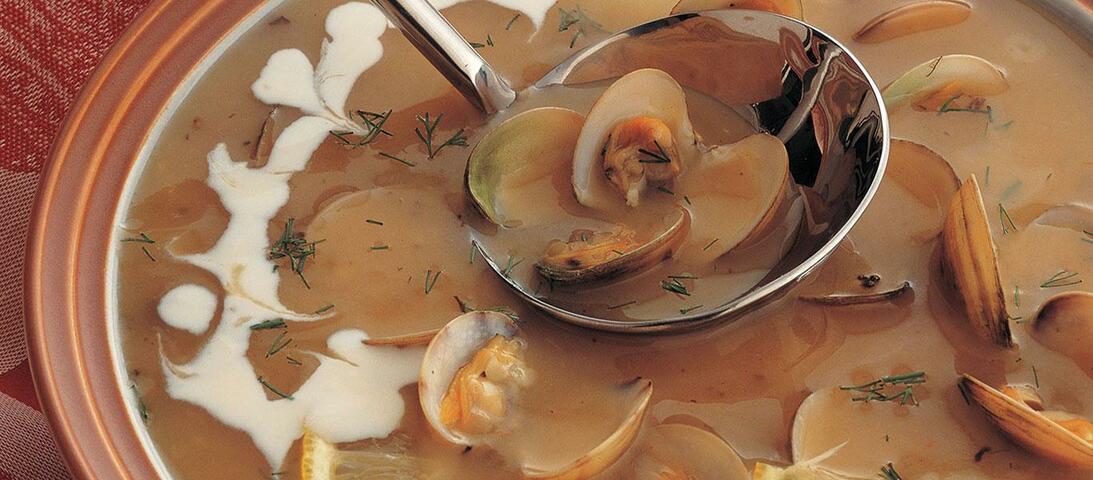 Clams and Mushroom Cream Soup