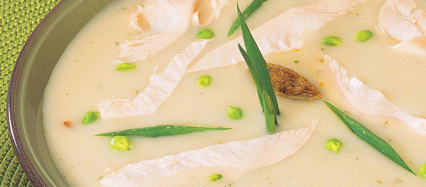 Cream of Chicken and Green Peas Soup