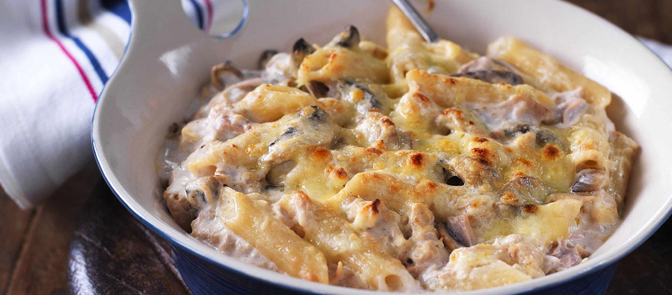 Penne With Creamy Tuna Mushroom Casserole