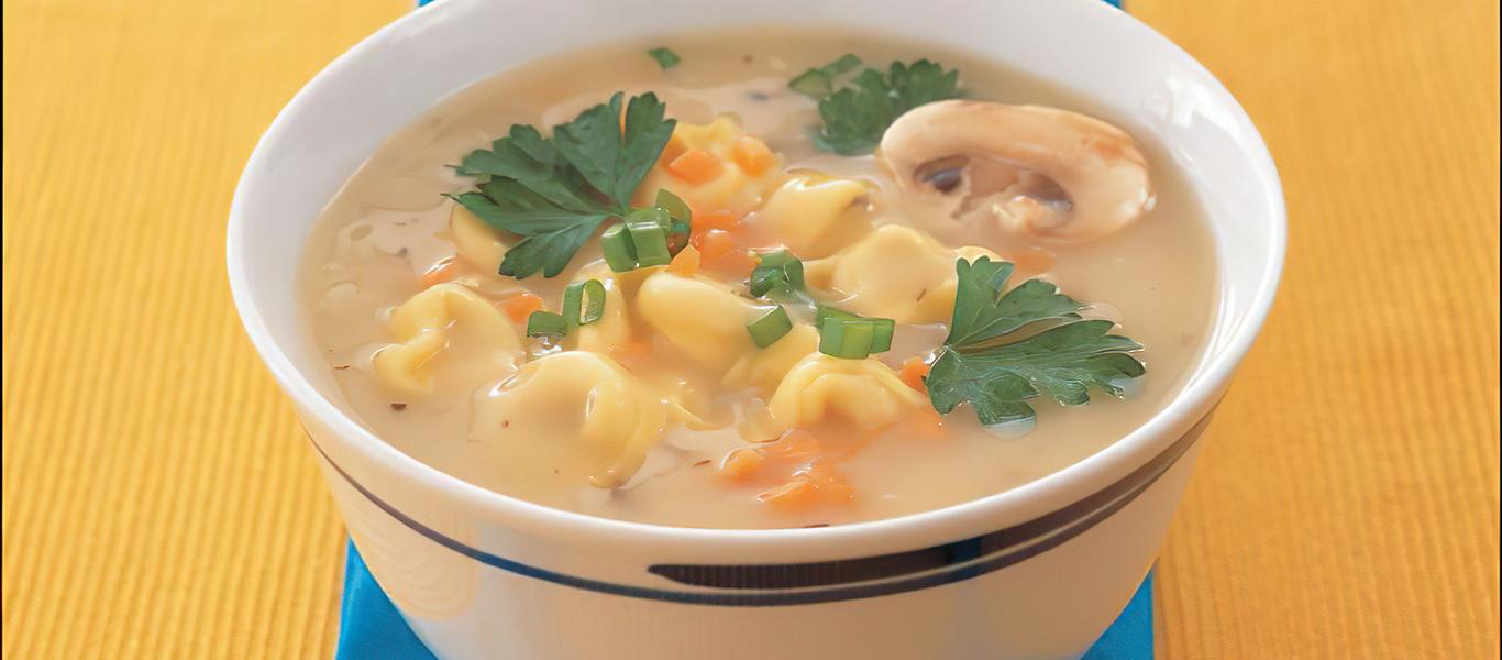 Mushroom Cheese Tortellini Soup