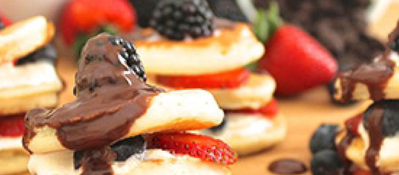 Mini pancake stacks