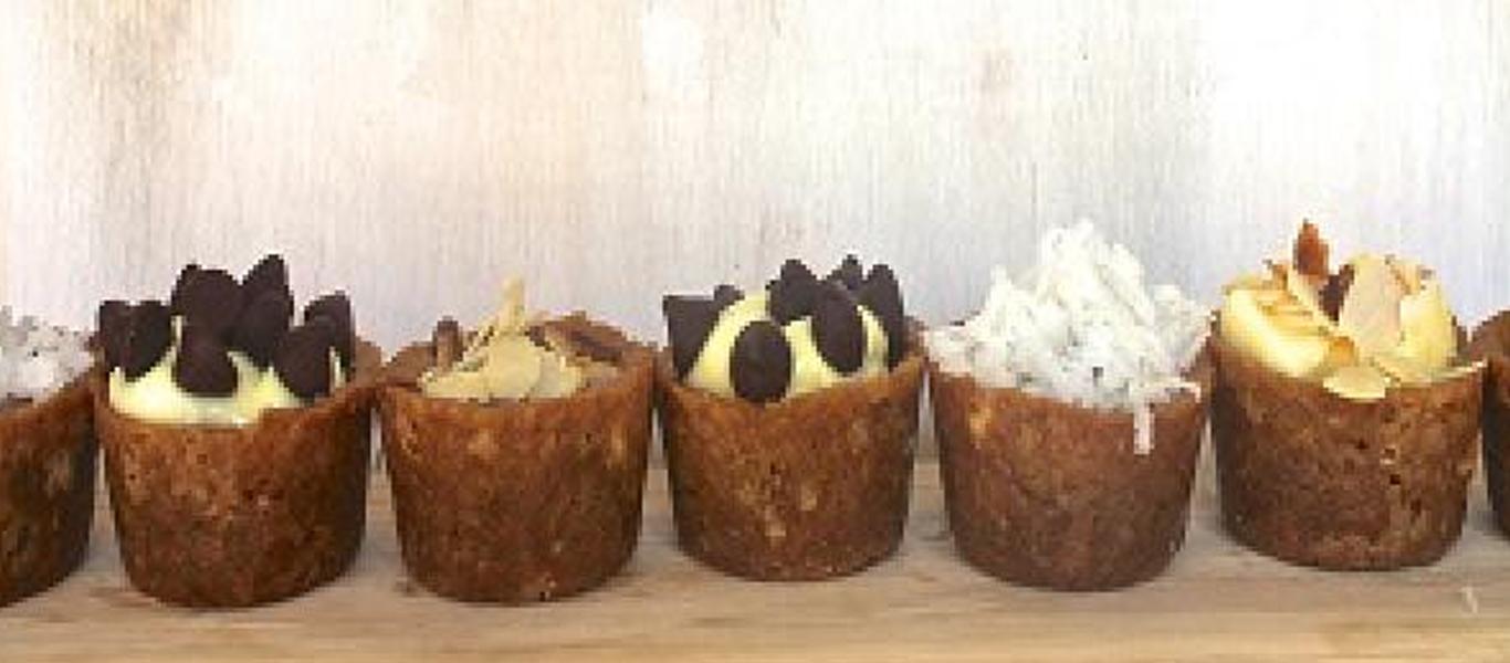 Custard Filled Mini Cookie cups