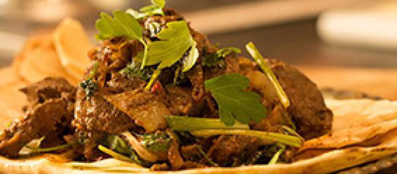 Spicy Lamb Liver and Green Onions