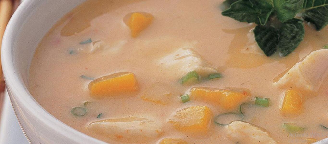 Thai Style Chicken and Pumpkin Soup