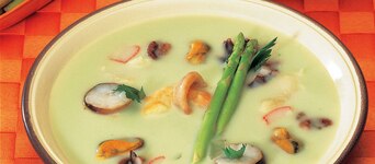 Seafood Asparagus and Coconut Soup