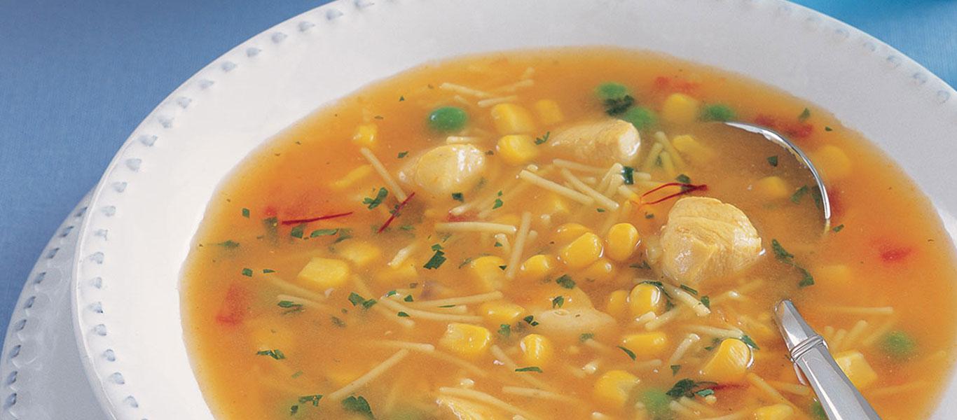 Corn with Chicken and Tomato Soup