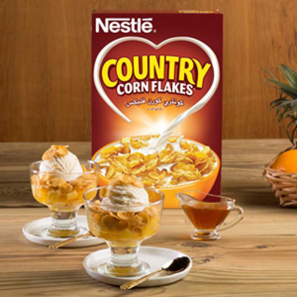 Country Corn Flakes® Fruit Salad with Coconut Ice Cream