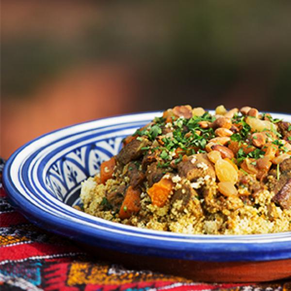 Upside Down Pumpkin and Lamb Couscous