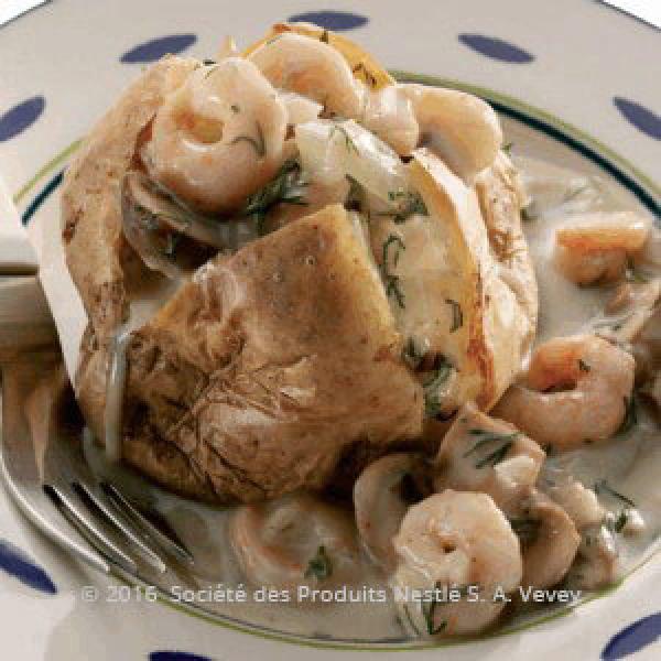 Baked Potatoes with Shrimps