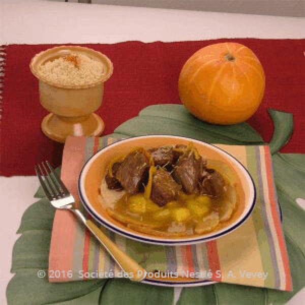 Beef Tagine with Pumpkin and Quince