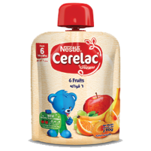 Nestle CERELAC Fruits Puree Pouch 6 Fruits 90g