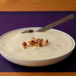 Baked Yoghurt with Apricots and Honey Roasted Almonds