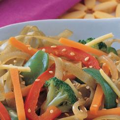 Green Tea Noodles with Vegetables