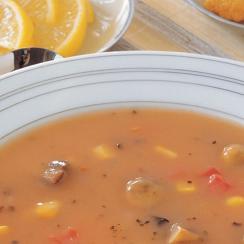 Mushroom with Tomato and Corn Soup﻿