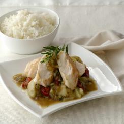 Braised Chicken Breast with Artichoke and Fennel