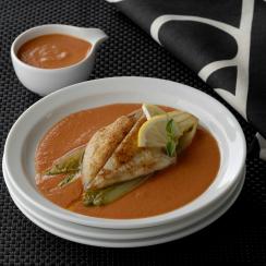 Pomfret with Tomato and Cardamom Sauce