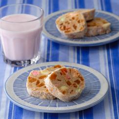 APRICOT AND COCONUT LUMPY LOG