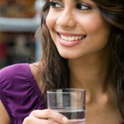 Woman drinking water