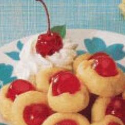 Almond Corns with Glazed Cherries