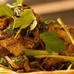 Spicy Lamb Liver and Green Onions