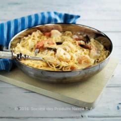 Angel Hair and Shrimp with Creamy Saffron Sauce